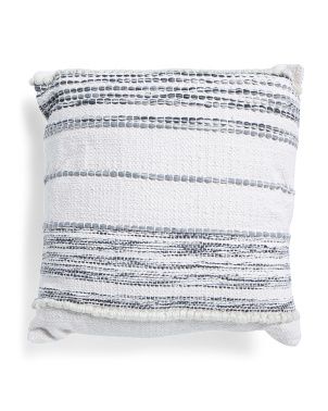 20x20 Natural Textured Stripe Pillow | TJ Maxx