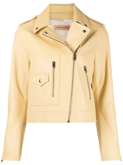 cropped biker jacket | Farfetch (UK)