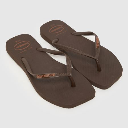 Womens Tan Havaianas Slim Square Sandals | schuh | Schuh