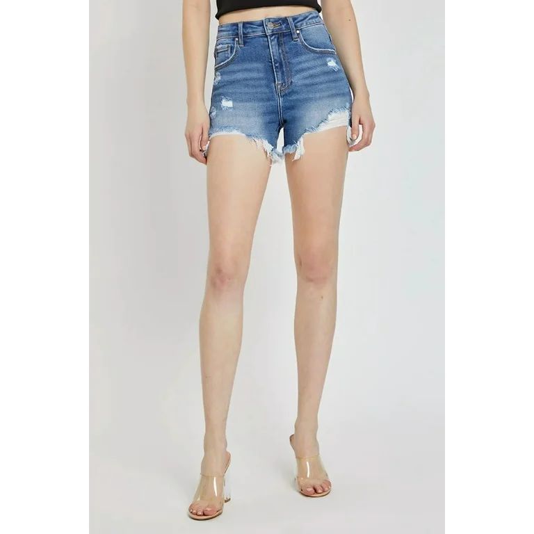 Risen Jeans - High Rise Distressed Shorts - RDS6089 | Walmart (US)