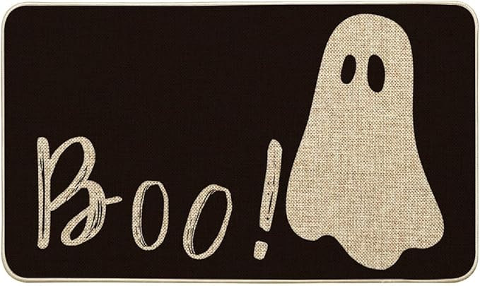 Artoid Mode Ghost Boo Decorative Doormat, Seasonal Fall Halloween Holiday Low-Profile Floor Mat S... | Amazon (US)