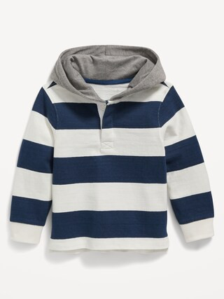 Long-Sleeve Hooded Rugby Polo Shirt for Toddler Boys | Old Navy (US)