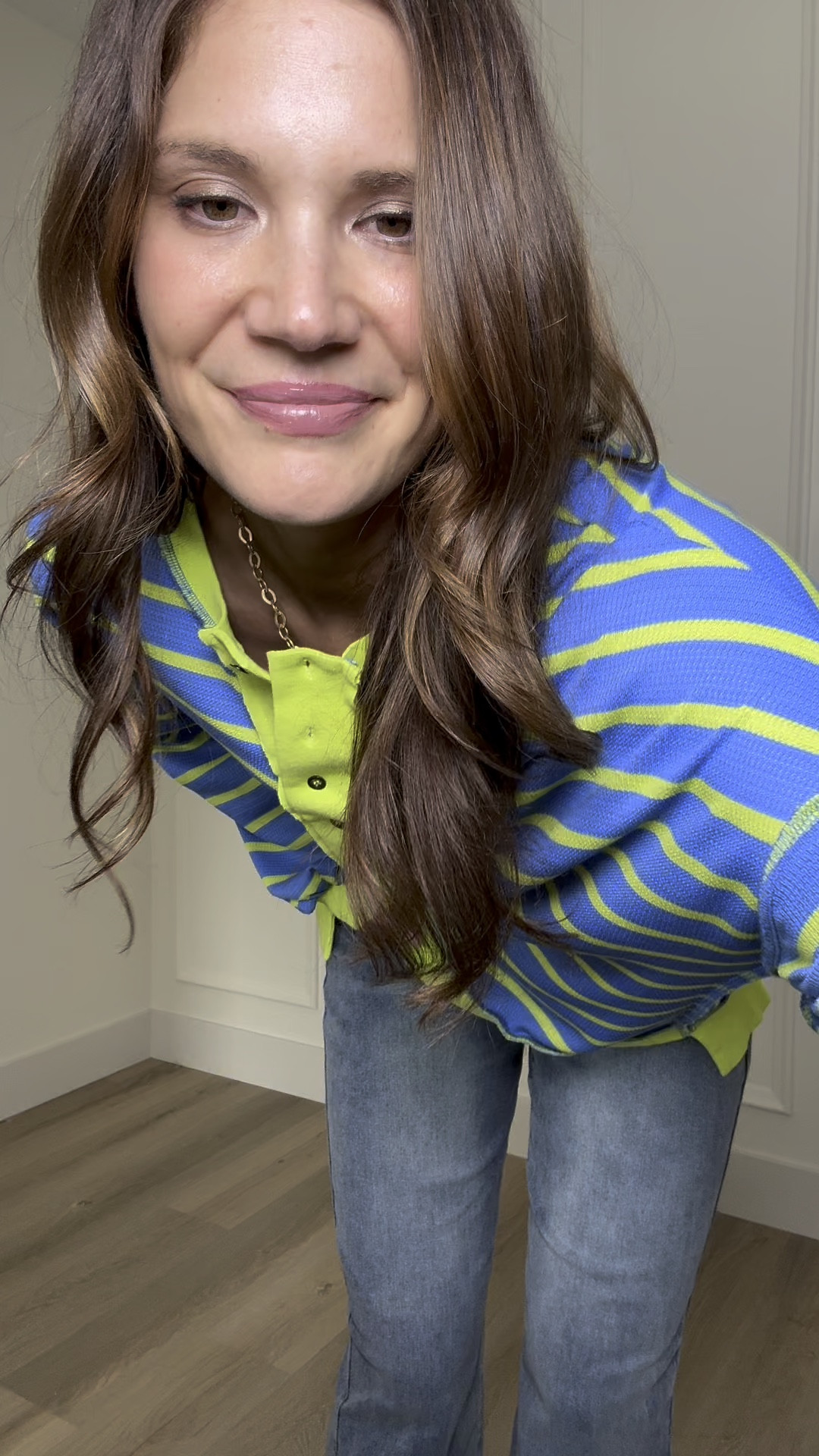 Green and blue stripes!! I'm loving these colors and patterns. Waffle knit sweatshirt material that is so stretchy. Comfortable and simple an easy everyday style. I'm wearing a size large and the length of these jeans is amazing. 

Green and blue stripes tall girl friendly everyday wear outfit of the day everyday find size large travel sweatshirts everyday women's fashion Amazon finds vacation tops Stang and Co 

#LTKTravel #LTKmomlife #LTKootd