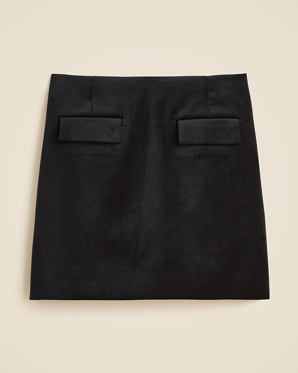Flap-pocket mini skirt in velvet | J. Crew US