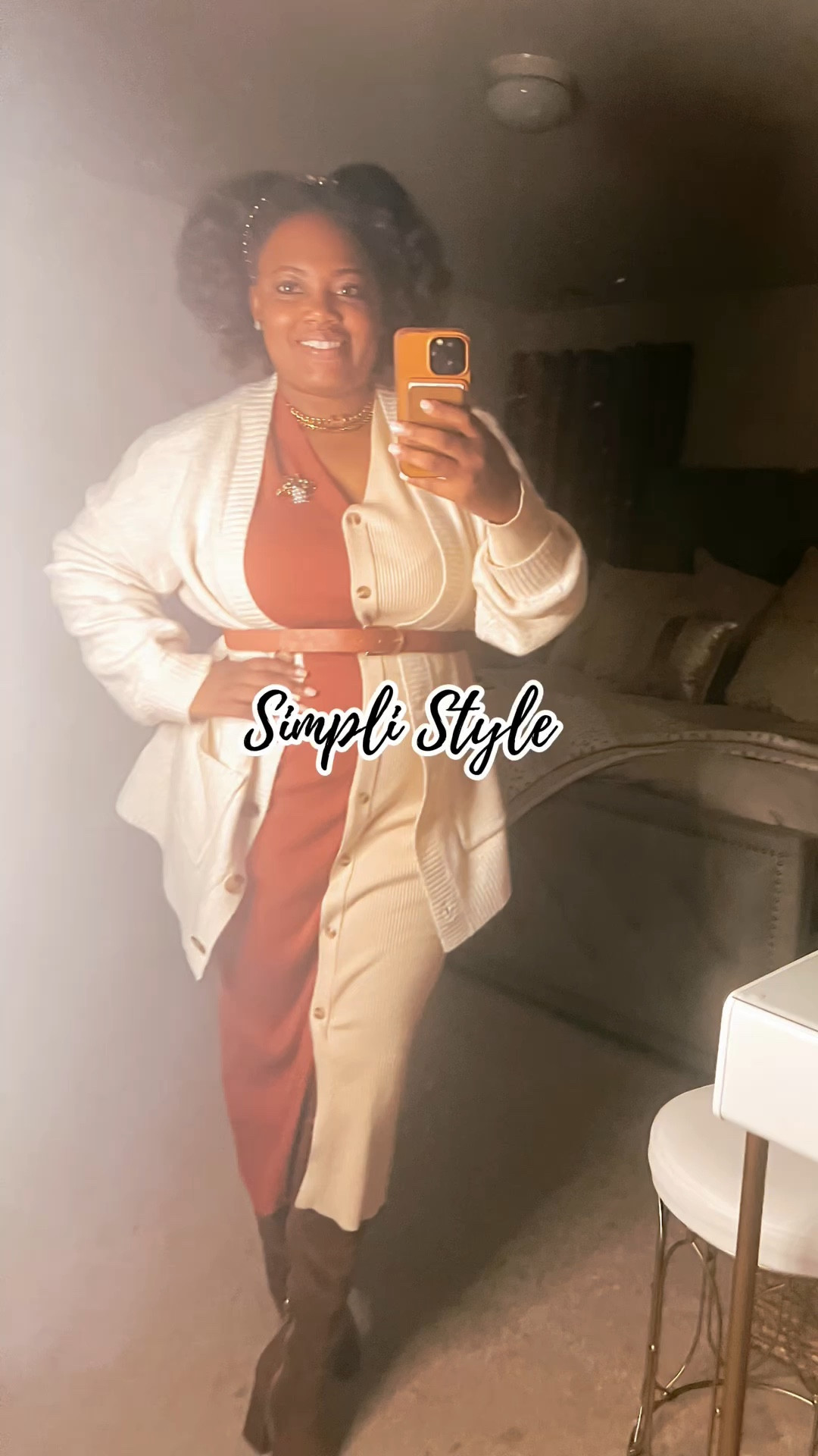 Fall elegance in the office! ✨ My latest ensemble features a unique split-color midi dress in cream and cognac tones, perfectly paired with gold jewelry for a touch of glam. I've layered it with a cozy cream cardigan and added a matching cognac belt and boots for that autumnal chic vibe. And of course, my Louis Vuitton Neverfull completes this sophisticated work look. 🍁👜 Check out the link in bio for all the outfit details.
.
.
.
#FallFashion #WorkwearChic #MidiDressStyle #AutumnVibes #OfficeOutfit #LuxuryAccessories #ElegantWorkwear #CognacAndCream #StyleGuide #FashionInspiration #LouisVuittonStyle #SimpliStaciLooks #OOTDWork #ClassyAndFashionable #ShopMyStyle #SeasonalTrends
 

#LTKSeasonal #LTKHoliday #LTKfindsunder100