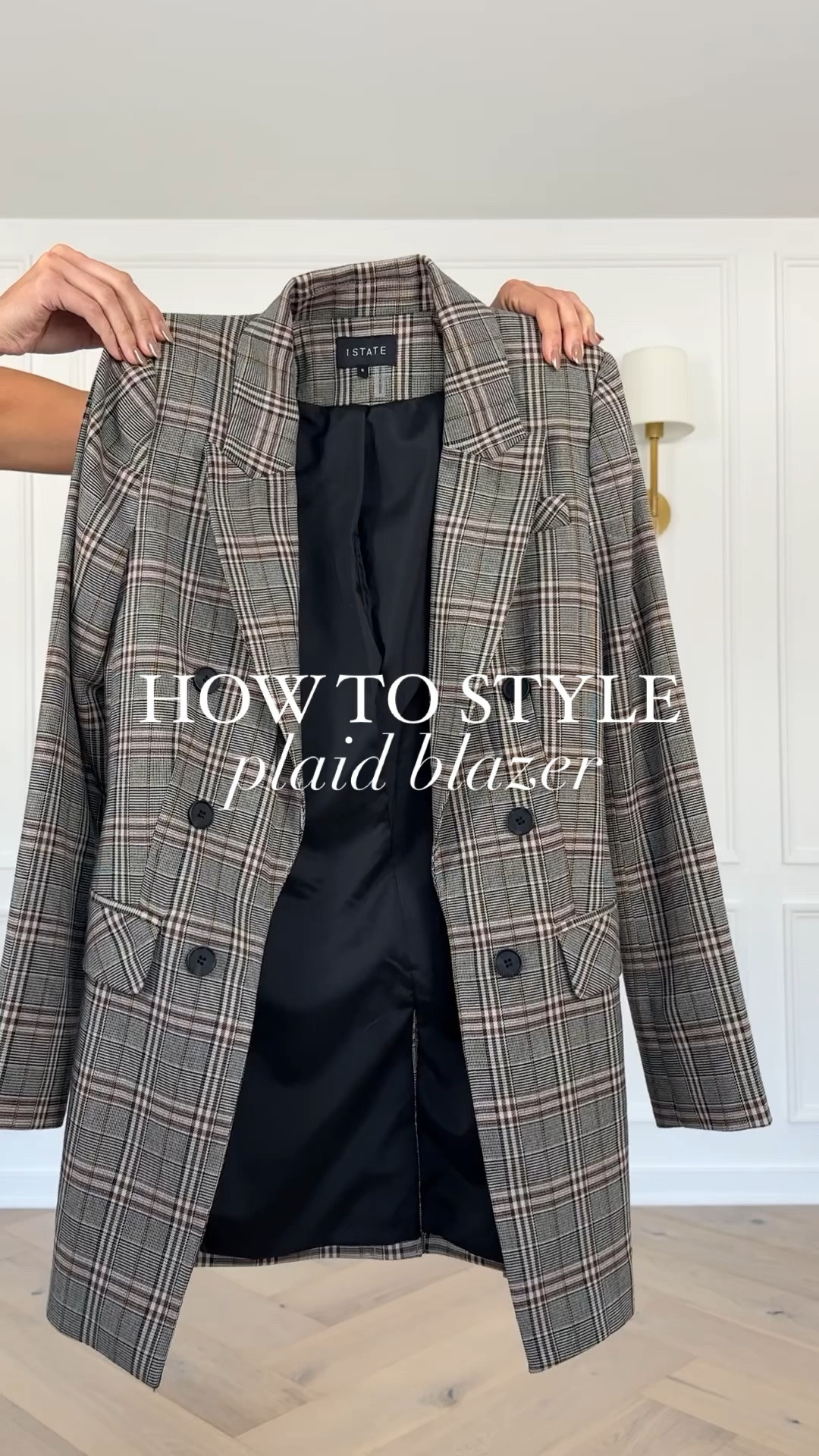 Zara double 2025 breasted plaid coat