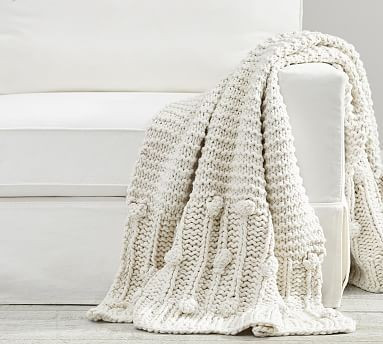 Edilon Bobble Knit Throw | Pottery Barn (US)