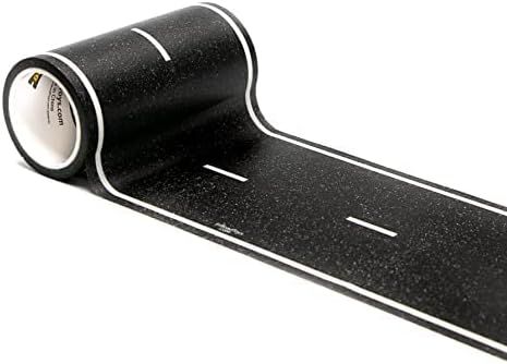 PlayTape Road Tape for Toy Cars - Sticks to Flat Surfaces, No Residue; 30'x4 Black Road (30 ft. L... | Amazon (US)