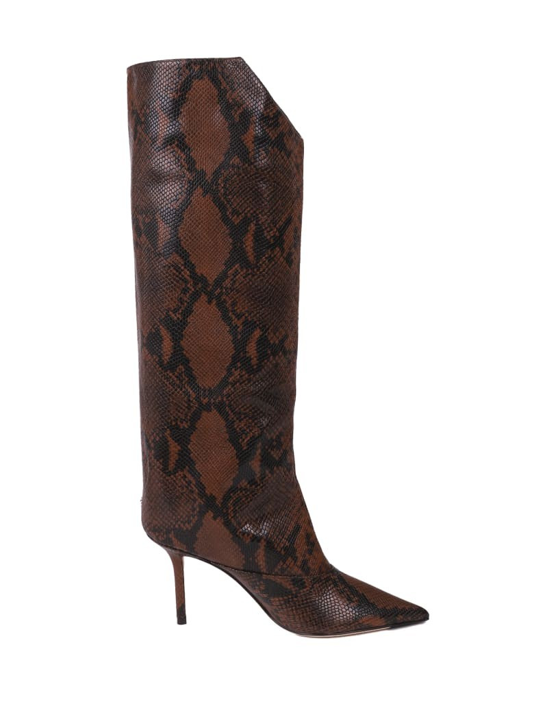 Best price on the market at italist | Jimmy Choo Jimmy Choo Brown Brelan 85 Boots | Italist