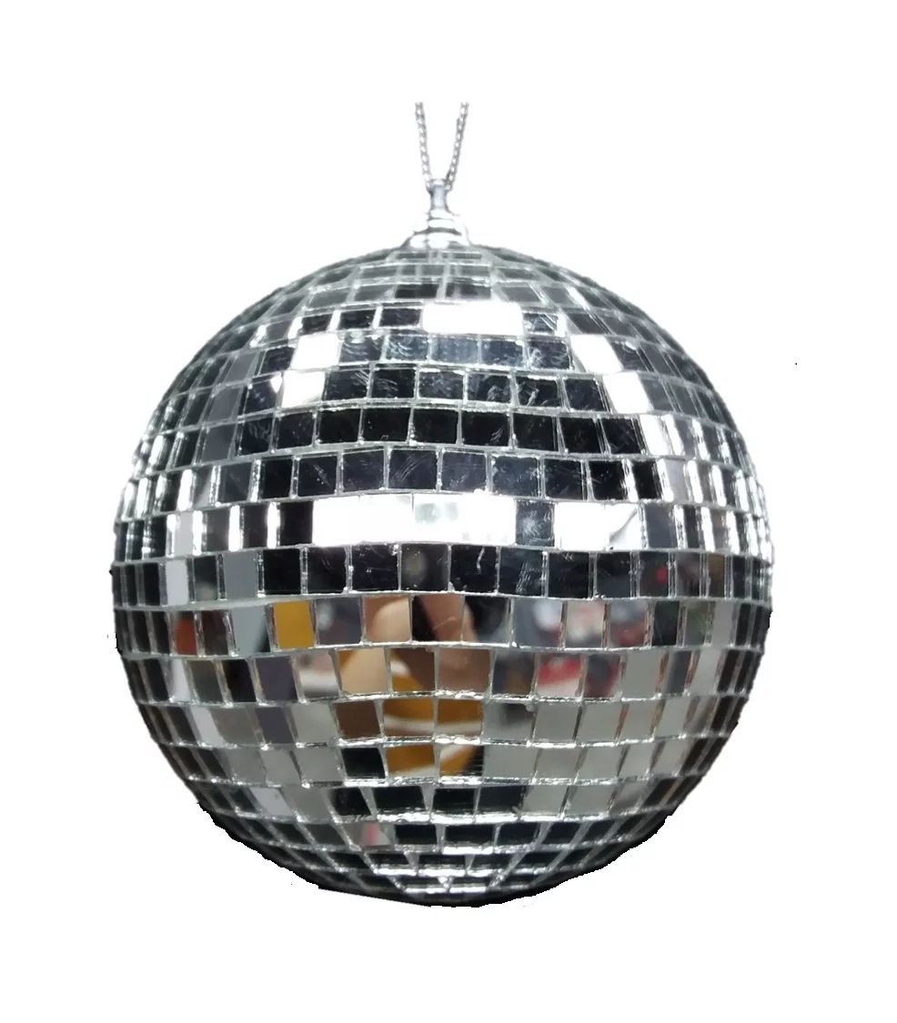 Holiday Time Silver Color 100mm Mirror Ball Ornament, In Whimsy Theme | Walmart (US)