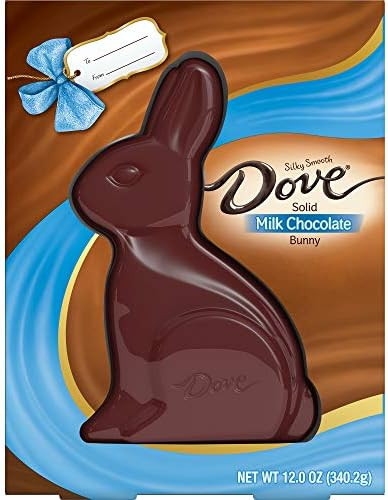 Dove Easter Milk Chocolate Candy Solid Easter Bunny 12-Ounce Box | Amazon (US)