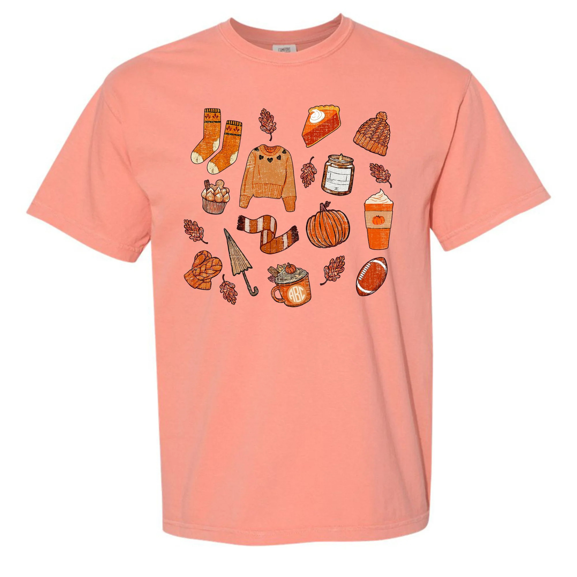 Monogramed 'Cozy Fall' T-Shirt | United Monograms