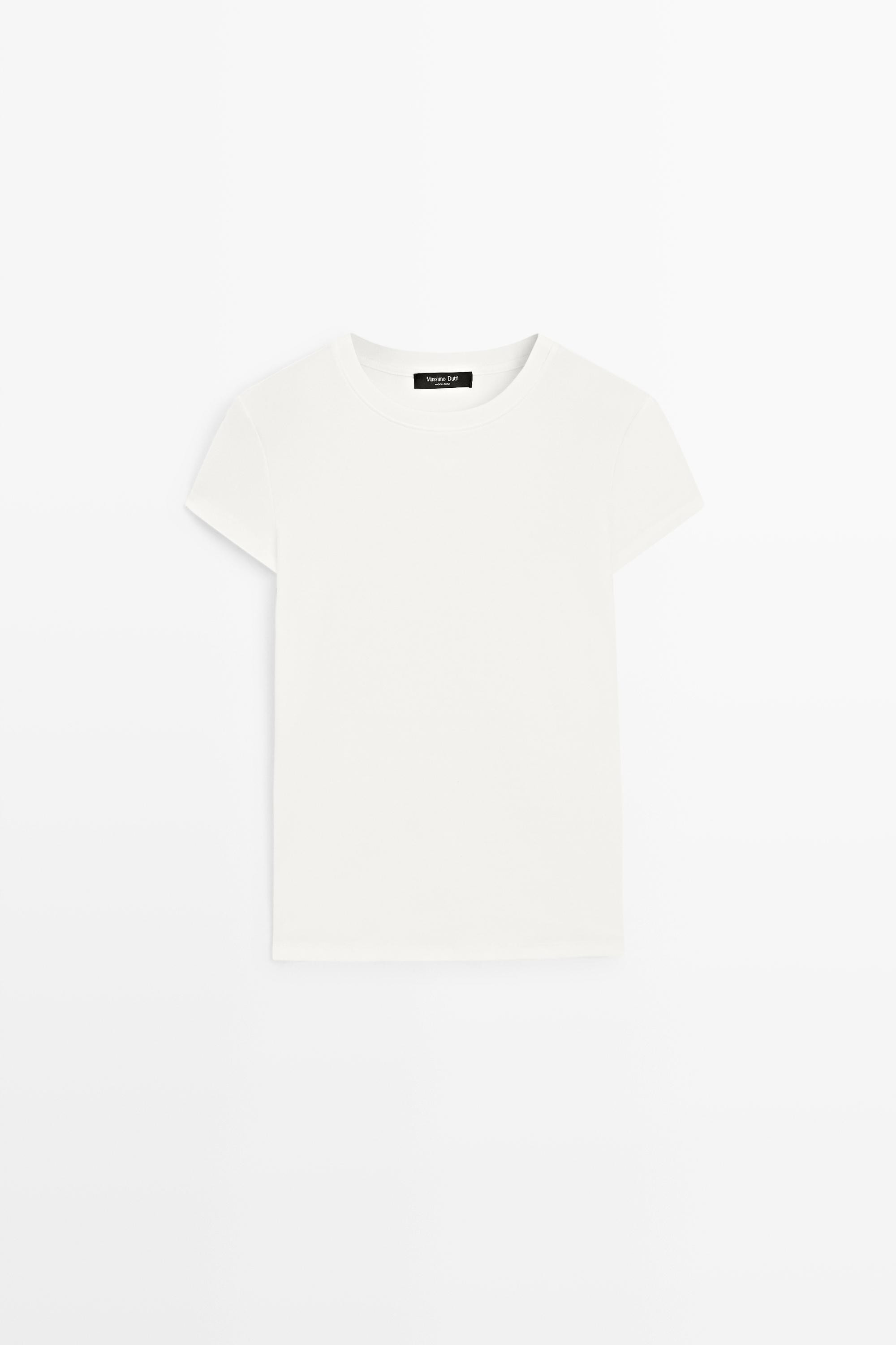 Slim-Fit-T-Shirt mit kurzen \u00c4rmeln | Massimo Dutti DE