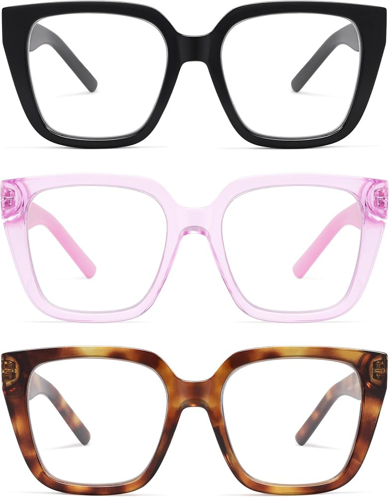 AMOMOMA Square Reading Glasses for Women Oversized Cat Eye Readers AM6159 | Amazon (US)