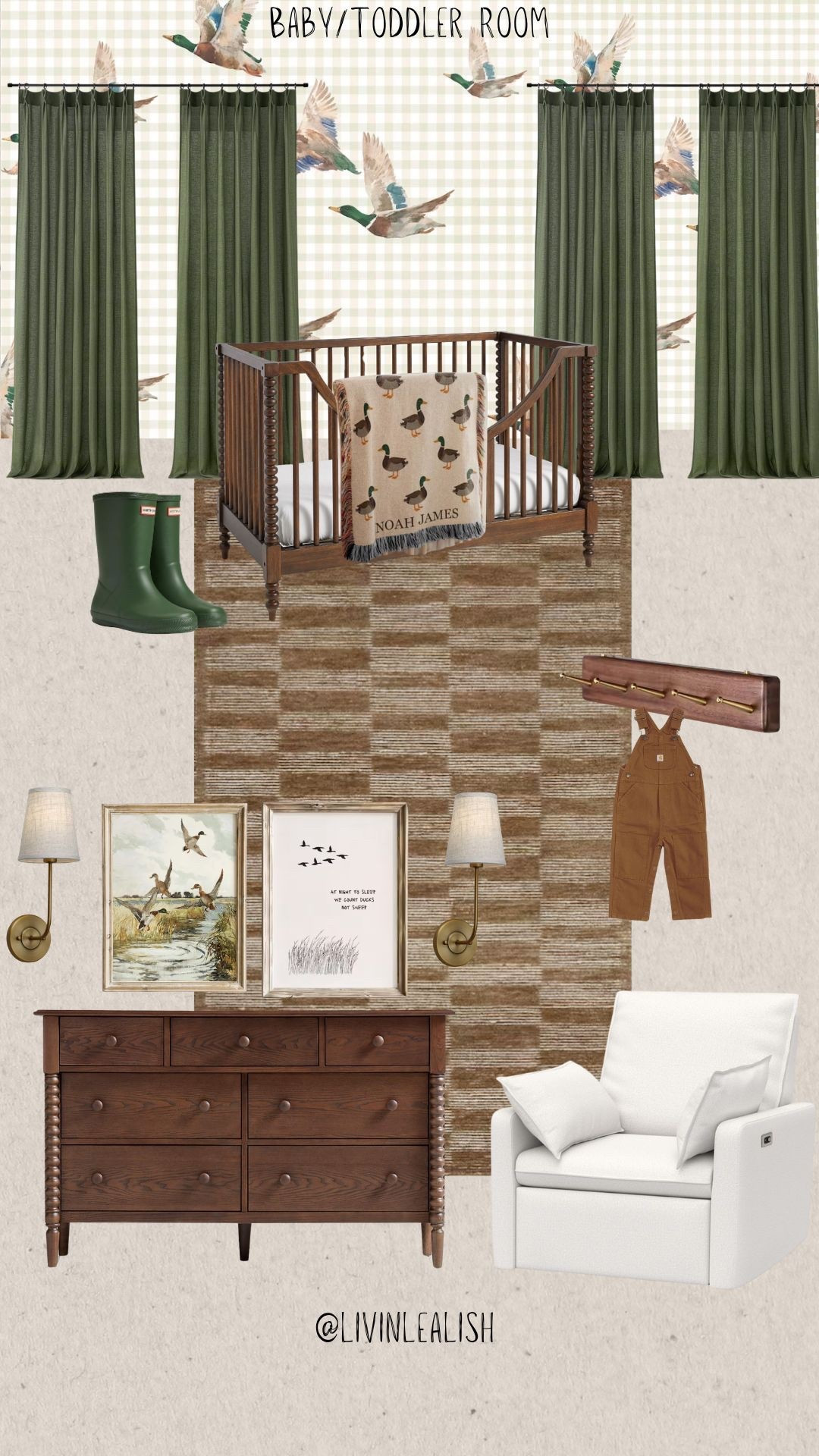 Mallard baby/toddler Room! 🦆#huntingnursery #mallardnursery #toddlerboyroom #boynursery 

#LTKKids #LTKBaby #LTKHome