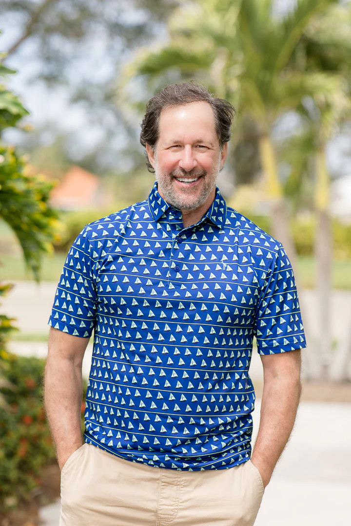 Mens Performance Polo | Set Sail | The Coastal Crane