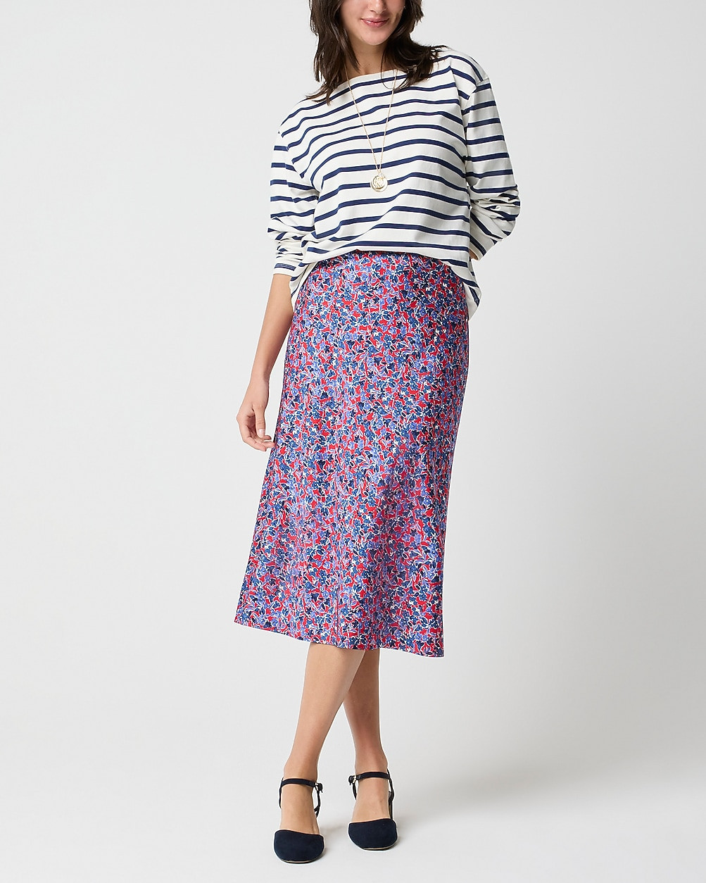 Printed bias slip skirt | J.Crew Factory