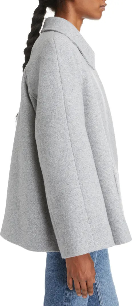 Short Soft Wool Blend Cape Coat | Nordstrom