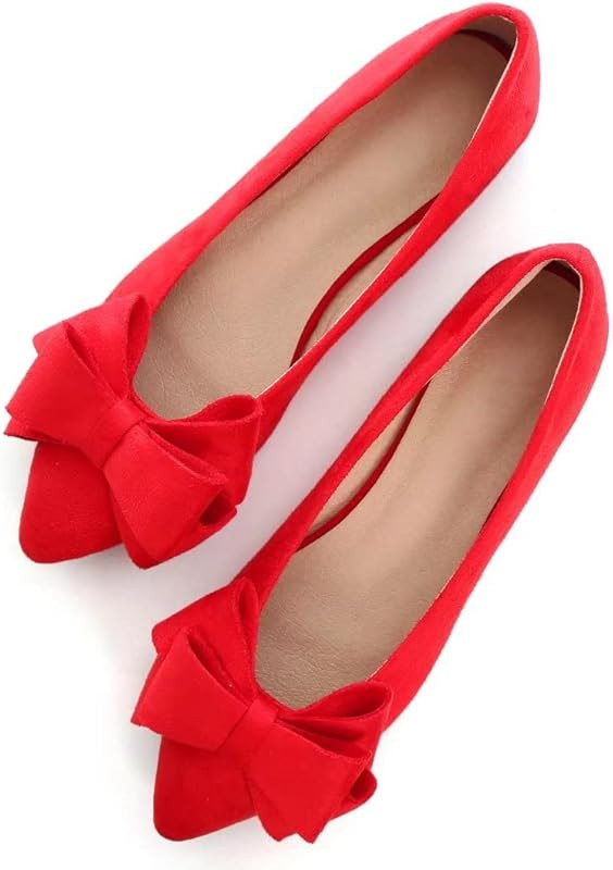 TN TANGNEST Women Fashion Bowknot Flats Comfort Pointed Toe Dress Shoes | Amazon (US)