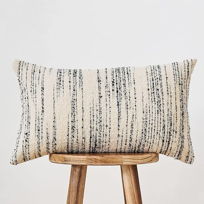 DOMVITUS Boucle Pillow Covers 12x20 Cream Pillow Covers Decorative Pillows for Bed Couch Textured... | Amazon (US)