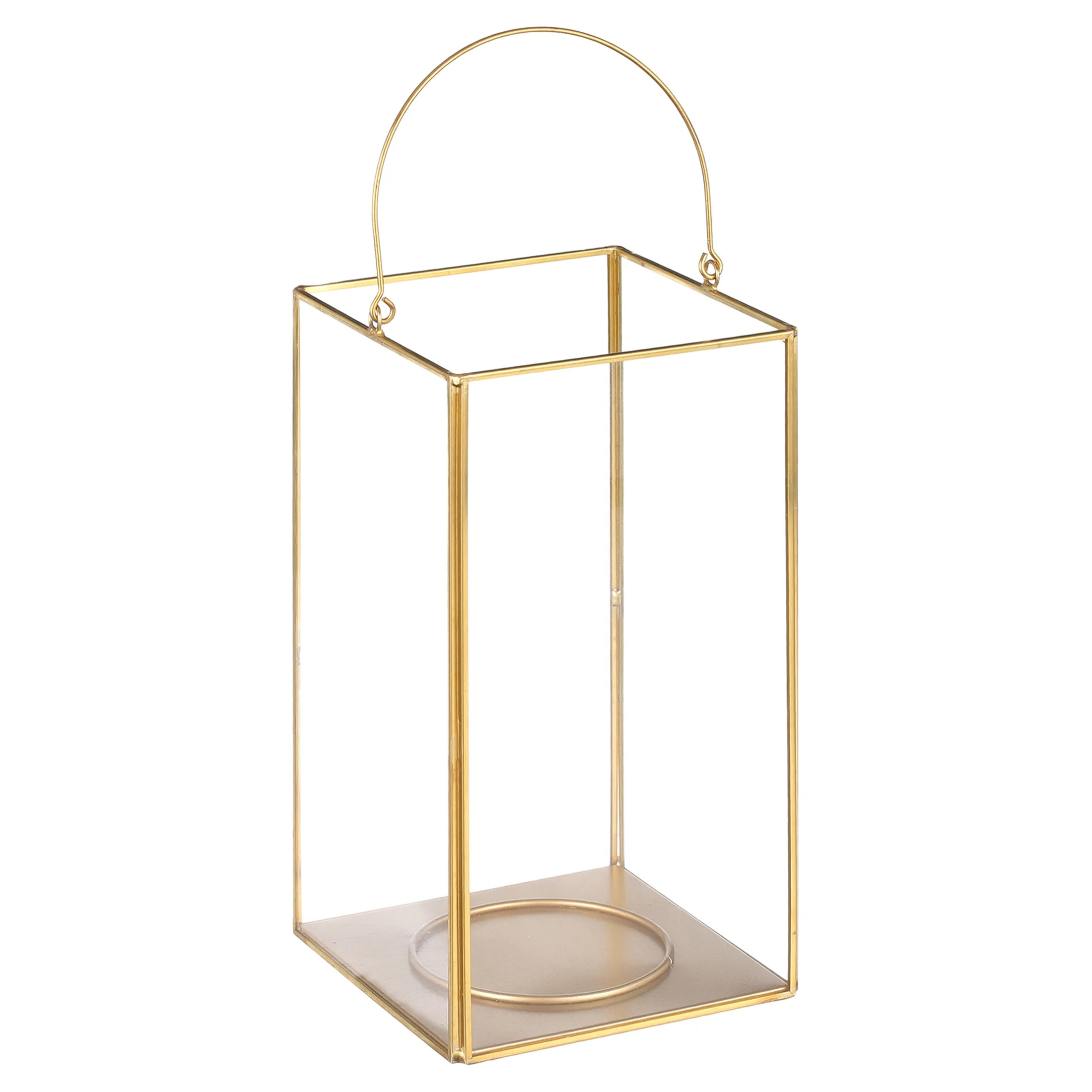 Better Homes & Gardens Large Gold Metal Lantern, Candle Holder - Walmart.com | Walmart (US)