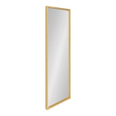 16" x 48" Travis Framed Decorative Wall Mirror Gold - Kate & Laurel All Things Decor | Target