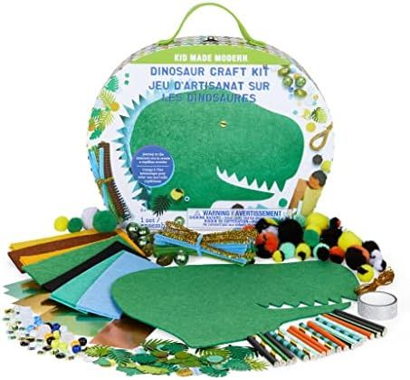 Kid Made Modern - Dinosaur Craft Kit - 250+ Piece Deluxe Craft Box for Kids Ages 6 7 8 9 10 11 12 | Amazon (US)