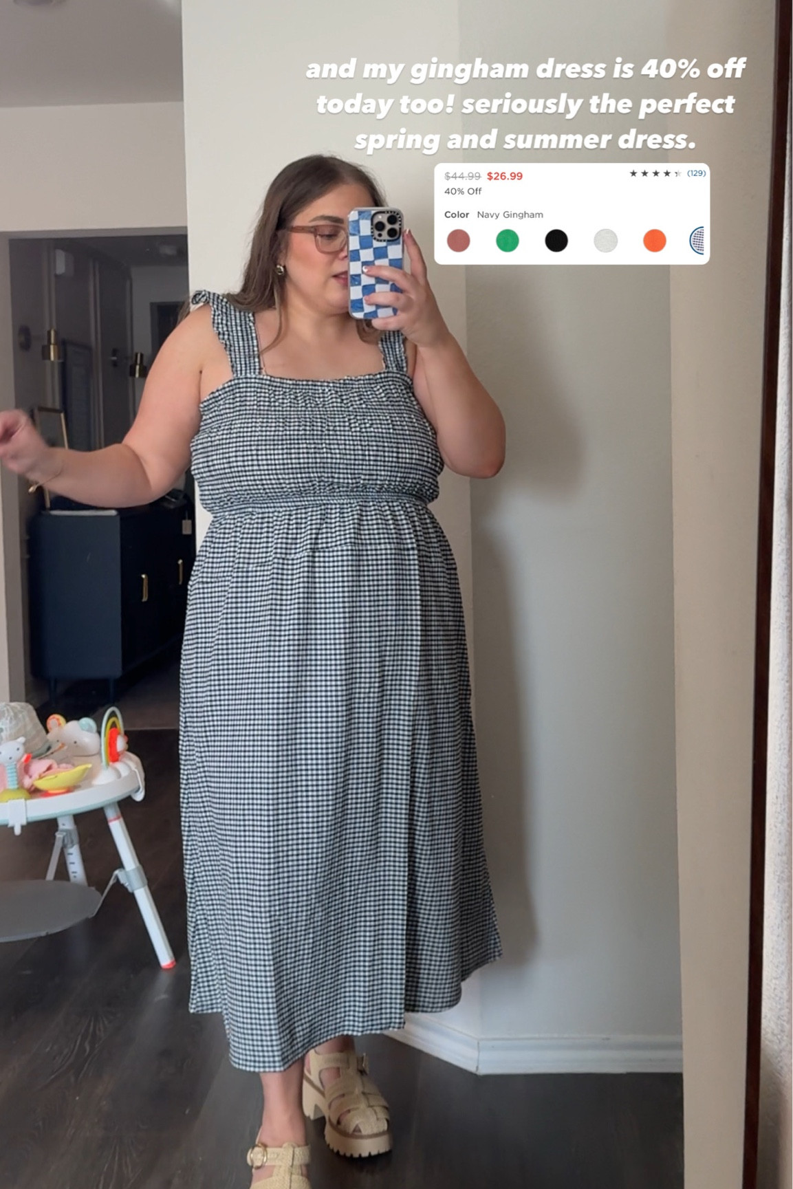 Gingham dress wearing size xl 

#LTKPlusSize #LTKFindsUnder50