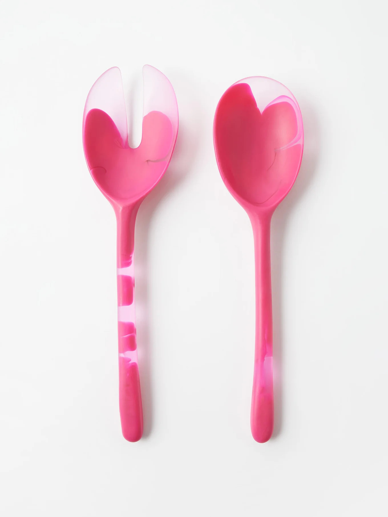 Stone marbled-resin salad servers | Matches (UK)