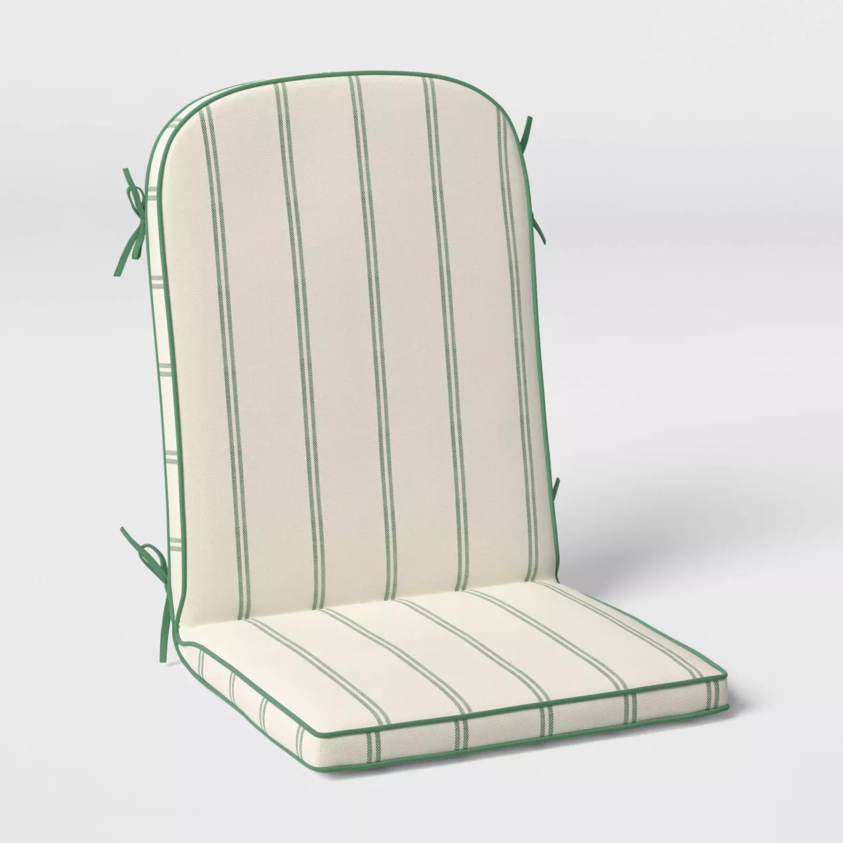 21"x43" Striped Curved Outdoor One Piece Chair Cushions Cream - Threshold™ designed with Studio... | Target