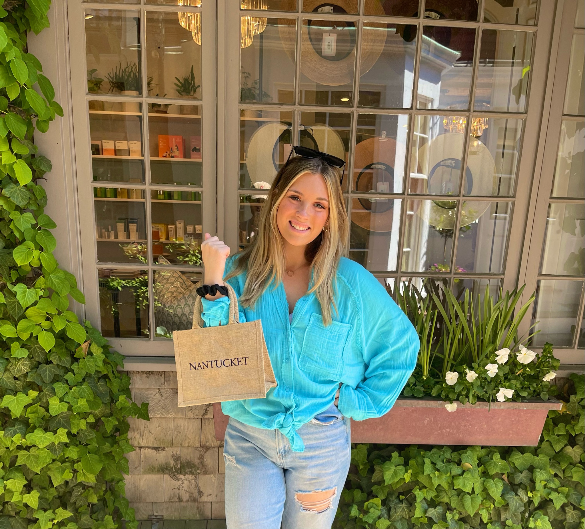 My favorite jeans & aerie shirt I wear dressed up or as a pool cover up or summer days 🐚

#LTKSaleAlert #LTKGiftGuide #LTKFindsUnder50