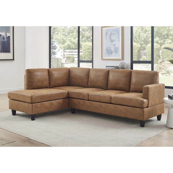 Mouzon 2 - Piece Vegan Leather Sectional | Wayfair North America