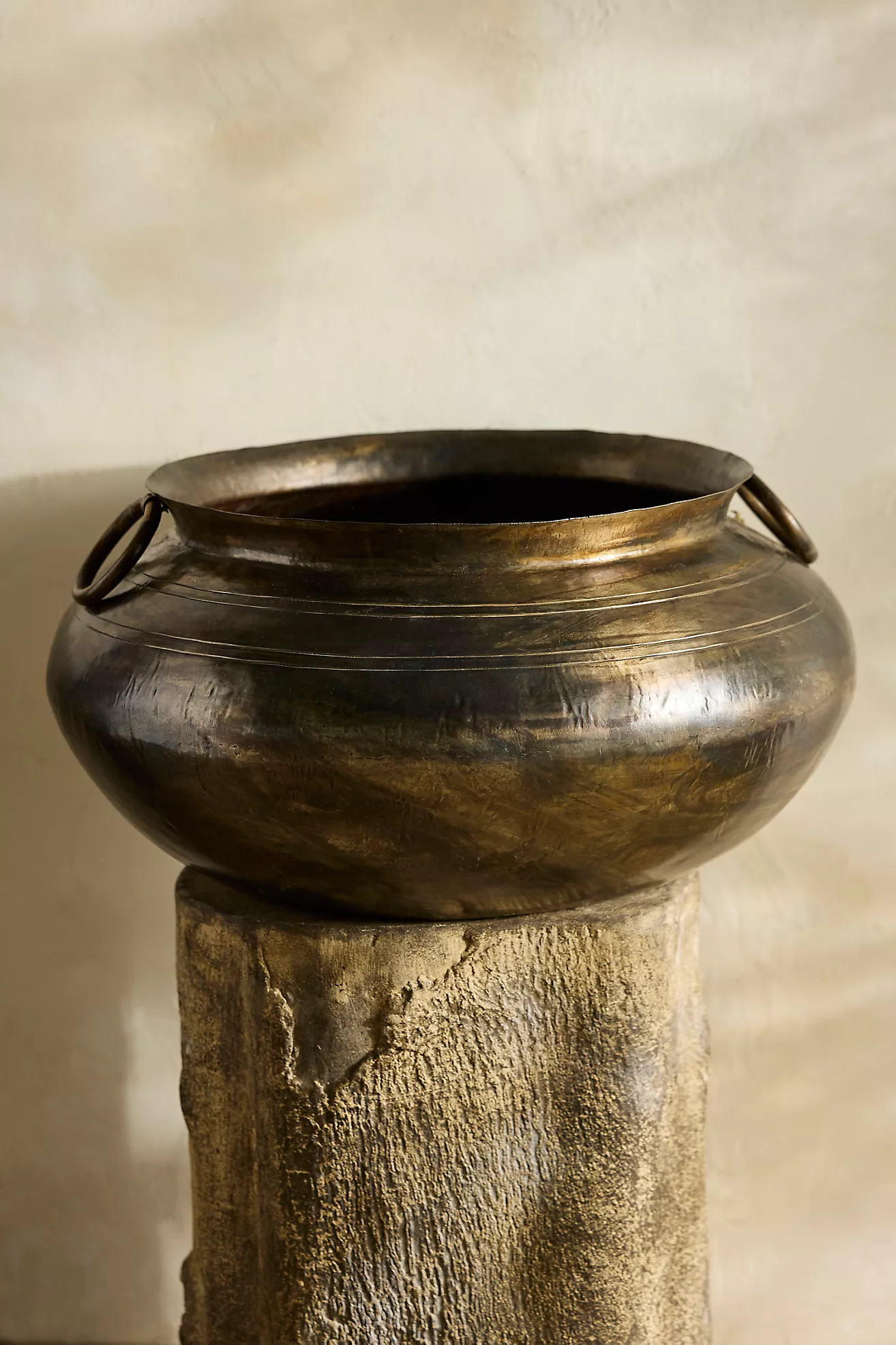 Black Iron Potbelly Cauldron Planter | Anthropologie (US)