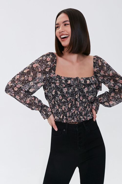 Floral Print Smocked Top | Forever 21 (US)