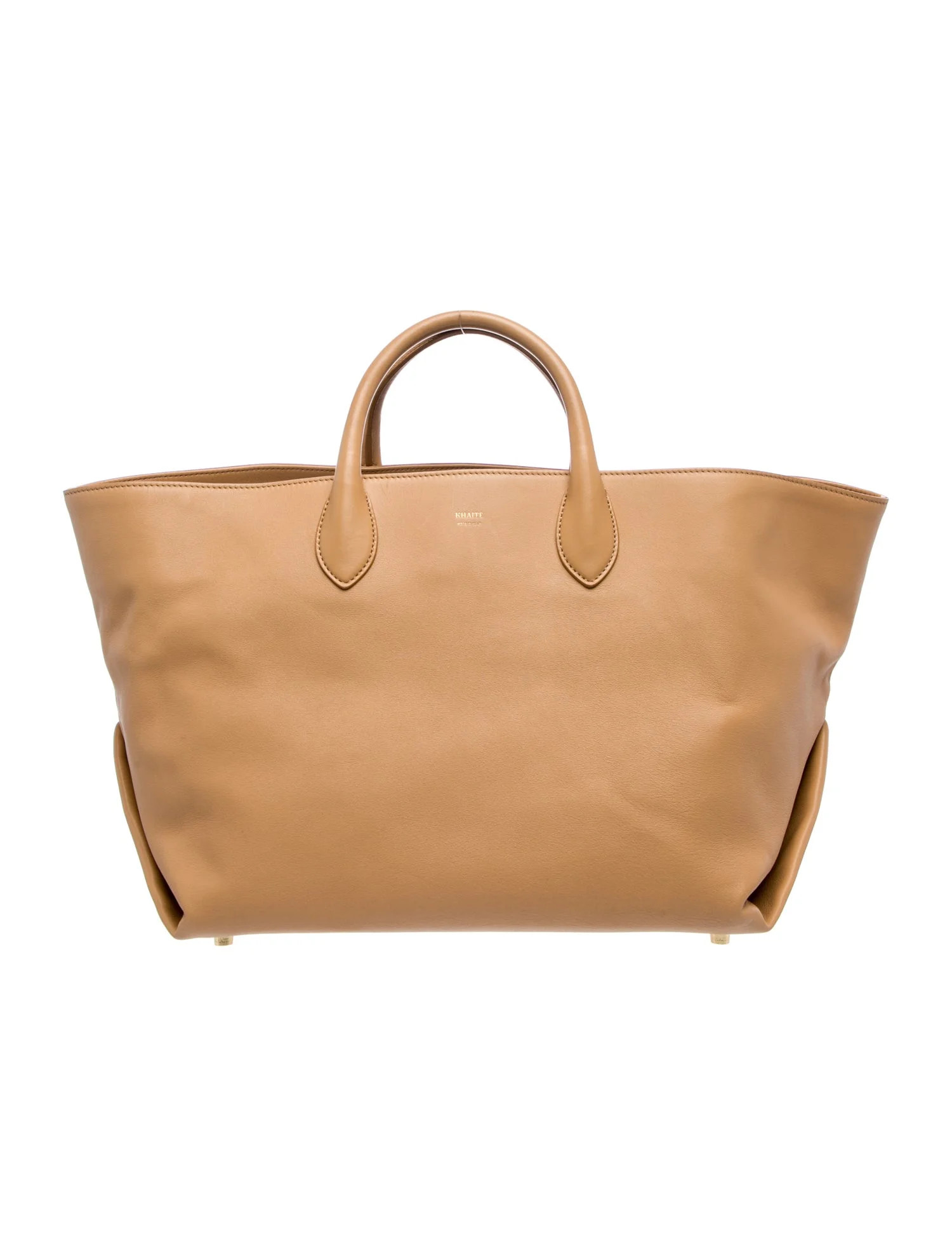 Khaite Leather Tote - Brown Totes, Handbags - KHAIT90722 | The RealReal | The RealReal