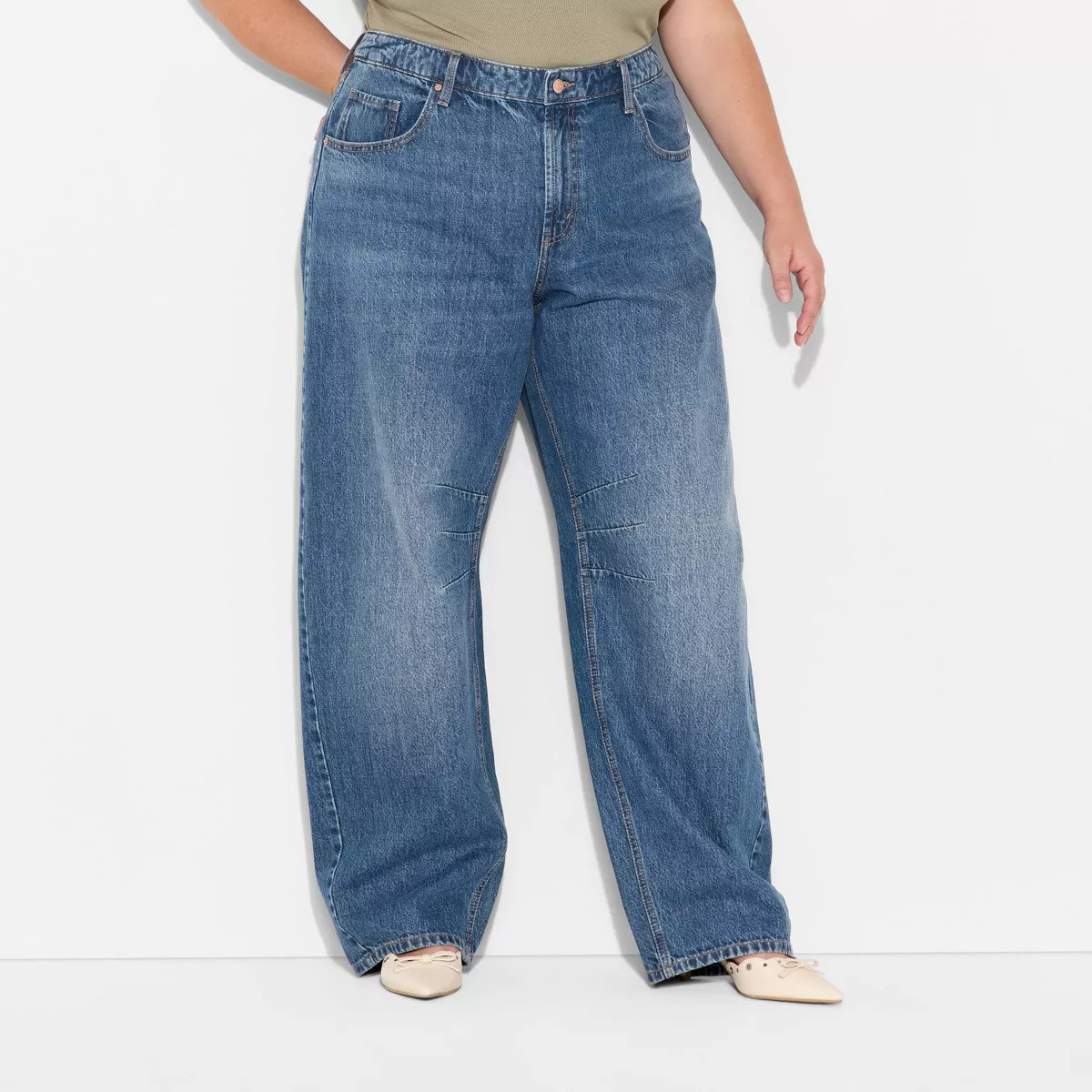 Women's Mid-Rise Barrel Jeans - Wild Fable™ | Target