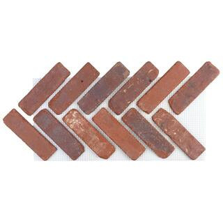 28 in. x 12.5 in. x 1/2 in. (8.7 sq. ft.) Brickwebb Herringbone Boston Mill Thin Brick Sheets (Bo... | The Home Depot