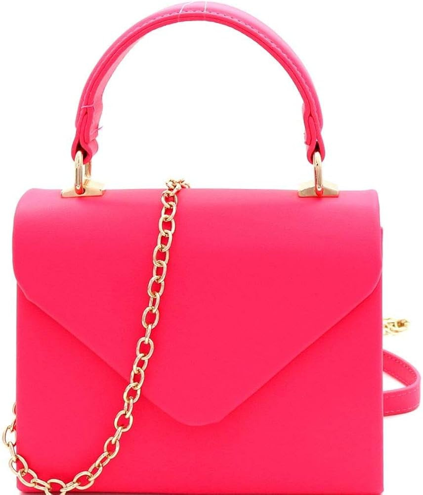 Mini Top-Handle Retro Box Flap PU Leather Satchel Crossbody Leopard Snake Neon | Amazon (US)