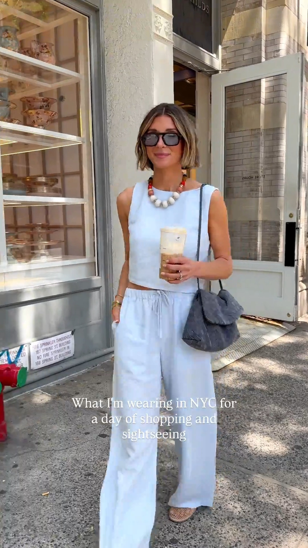 What I'm wearing in NYC.   I'm 5'7 wearing size small regular in pants 

Summer outfit.

#LTKsummer

#LTKTravel