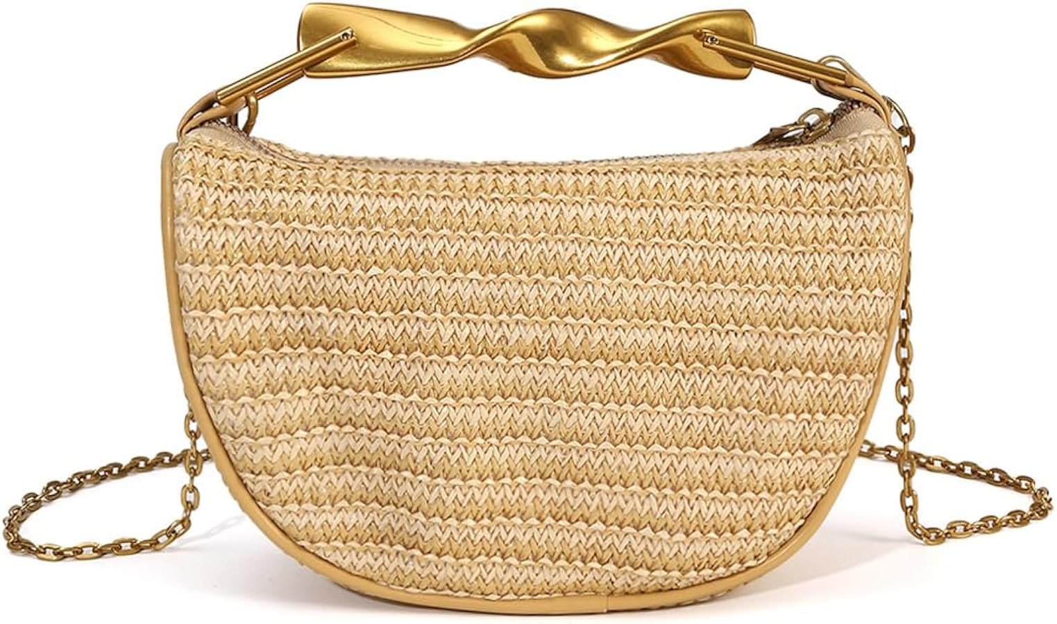 CUXVA Straw Clutch Bag for Women Mini Summer Satchel Purse Fashion Woven Crossbody Shoulder Handb... | Amazon (US)