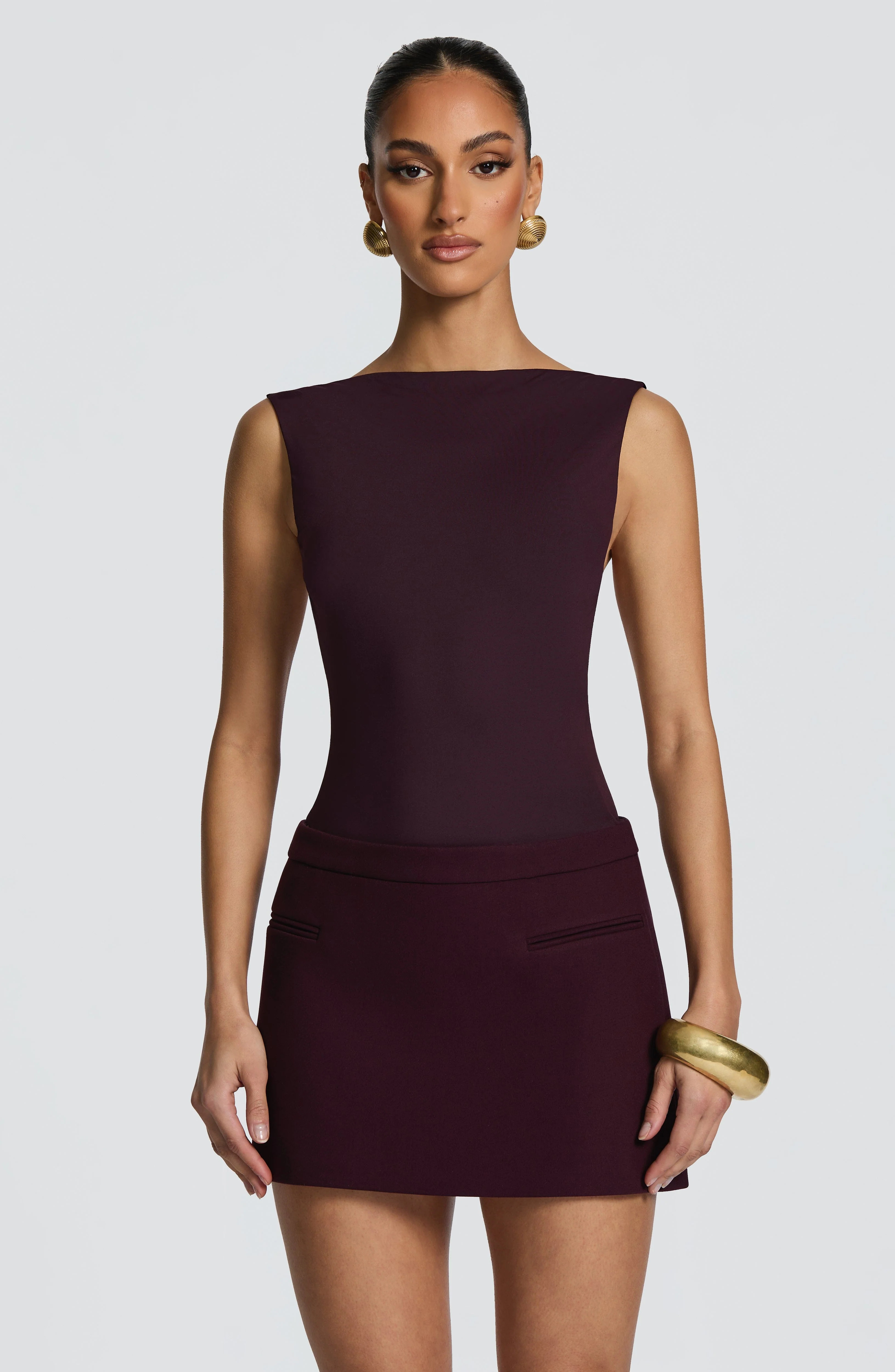 Edna Mini Skirt - Plum | Babyboo (global)