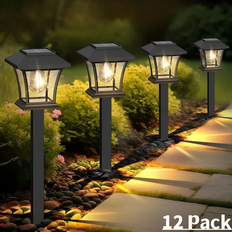 12 Pack Solar Lights Outdoor Waterproof For Garden Walkway Pathway Lawn Yard Decorative Vintage-S... | Walmart (US)