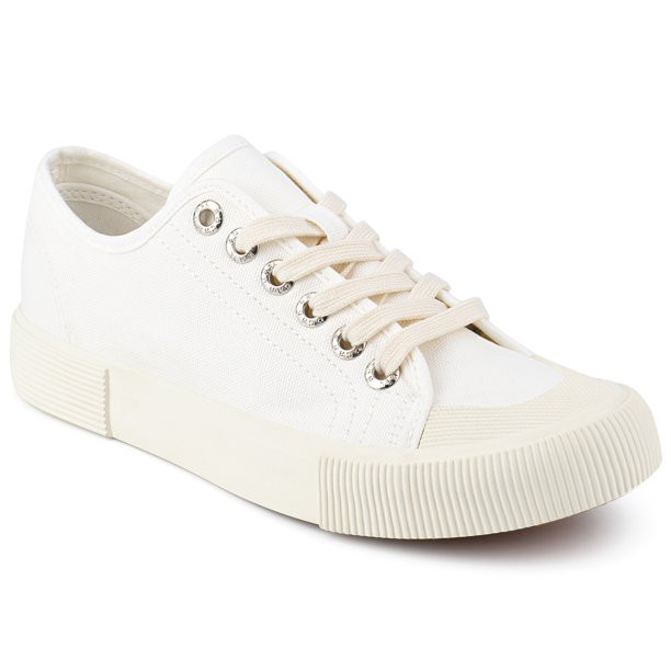 JENN ARDOR Women's Low Top Canvas Sneakers Classic Lace-up Walking Shoes - Walmart.com | Walmart (US)