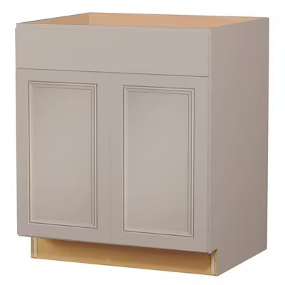 Diamond NOW Wintucket 30-in W x 35-in H x 23.75-in D Cloud Gray Door and Drawer Base Fully Assemb... | Lowe's