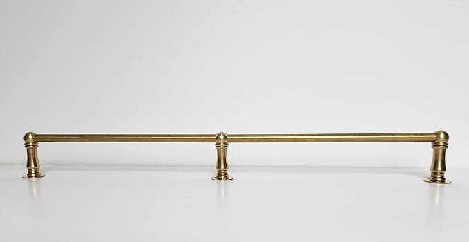 Brass Shelf Rail Unlacquered Unfinished 23.5" (2 x 11" Rail Segments) with Complete Installation ... | Amazon (US)