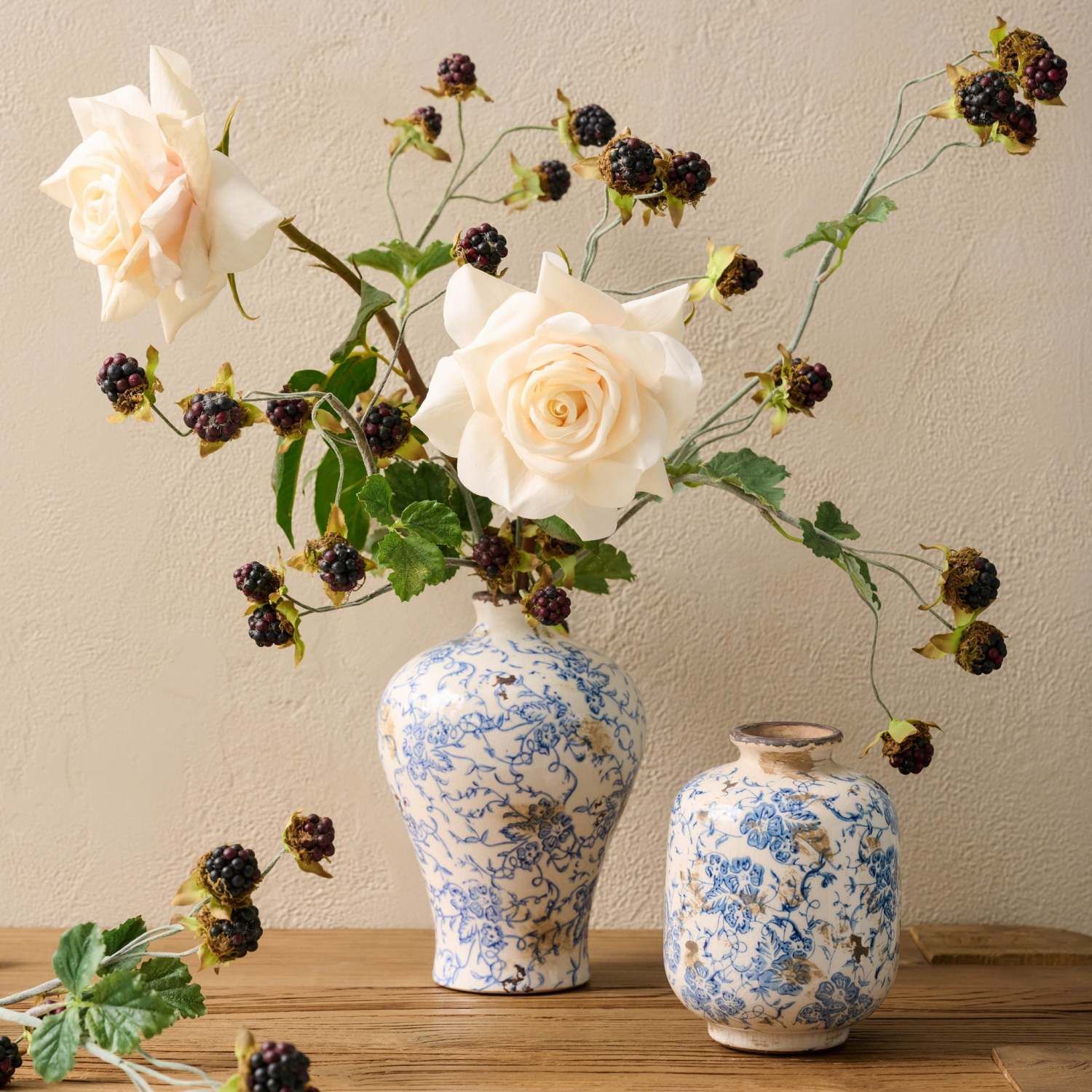 Blue and White Distressed Vase | Magnolia
