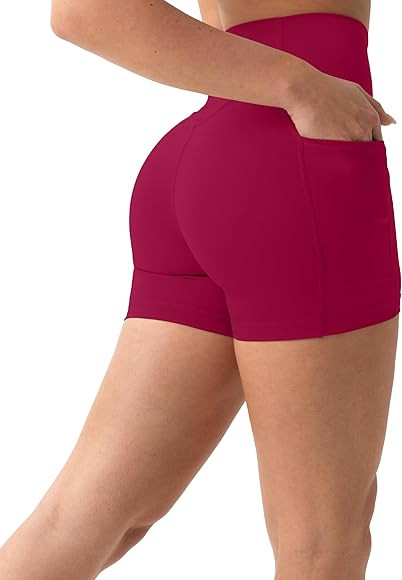 PAVOI ACTIVE Shorts with Pockets | Compressive High Waisted Butt Sculpting 4" & 6" Women's Biker ... | Amazon (US)