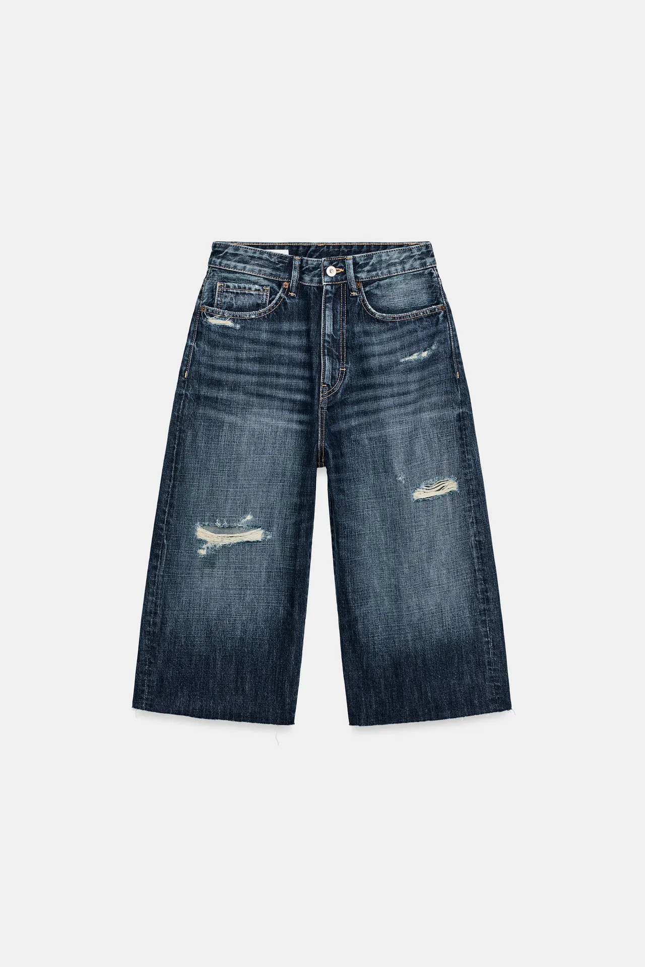 TRF BAGGY DENIM JORTS | Zara US