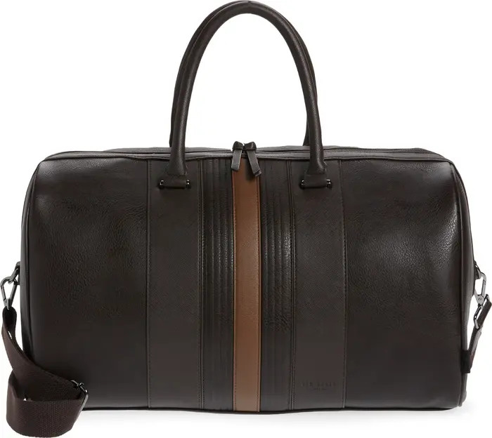 Everyday Stripe Faux Leather Holdall Bag | Nordstrom