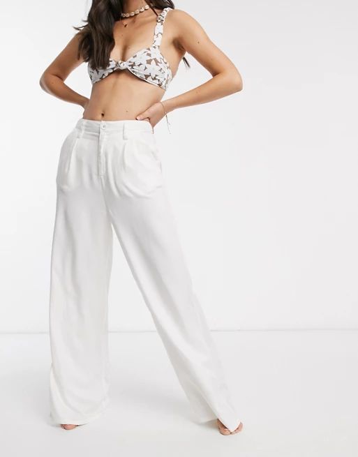 Billabong Casually Busy recycled polyester pants in white | ASOS (Global)